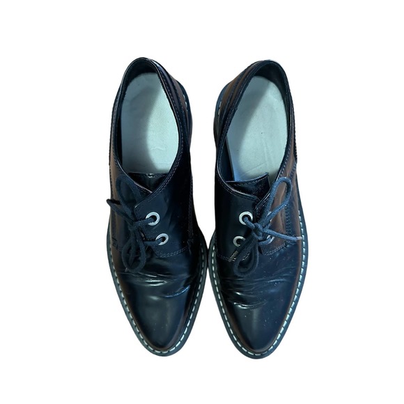 Rag & Bone Kenton Leather Lace-Up Oxford Black white brogues Size 40 - Picture 3 of 11